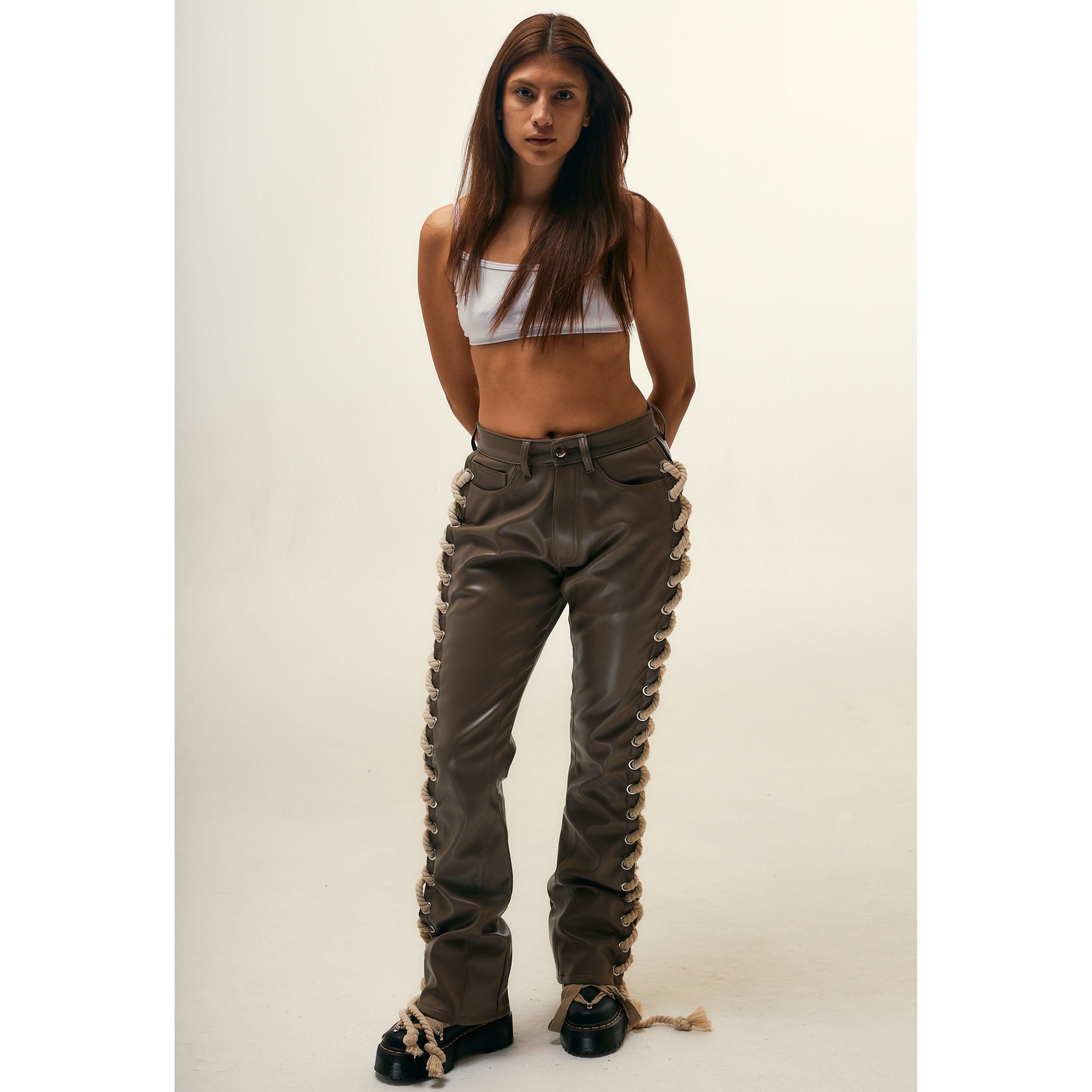 *** NEW*** Rope Leather Pants (Clay)